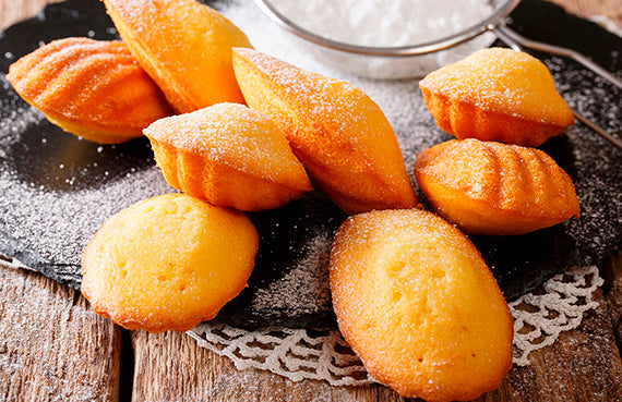 Madeleines de naranja y coco
