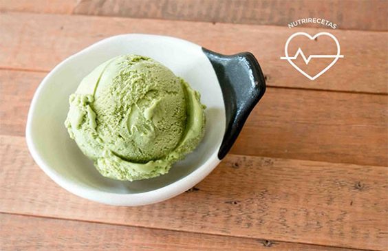 Helado de té verde