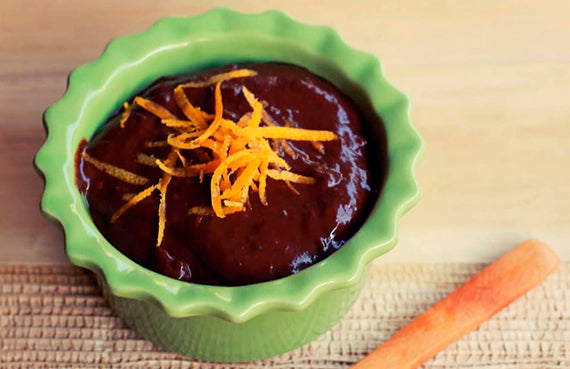 Turrón de chocolate y naranja