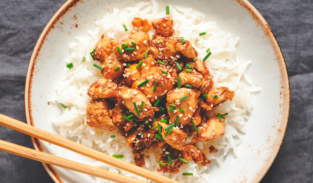 Pollo oriental al vapor