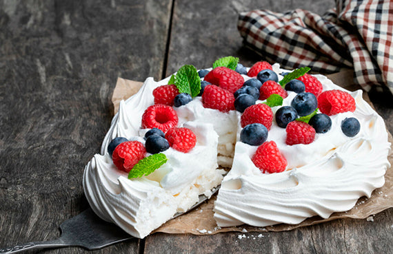 Pavlova con frutas