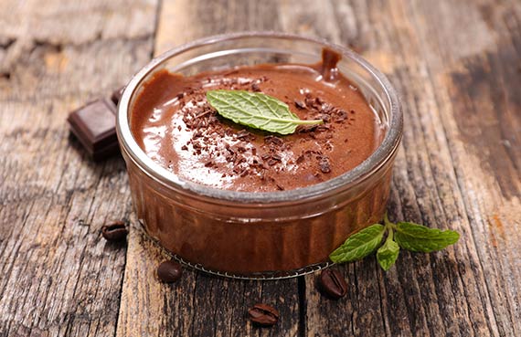 Mousse de chocolate y menta