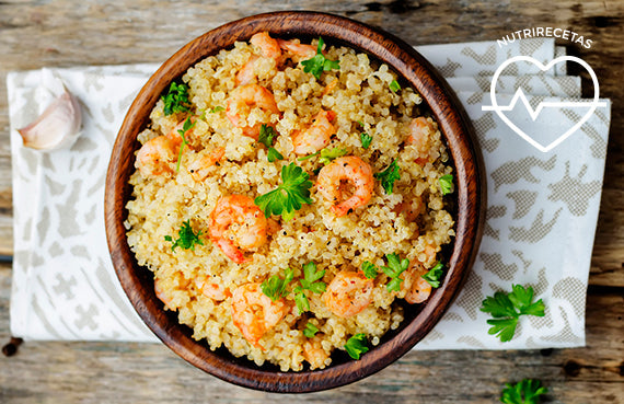 Quinotto de camarones