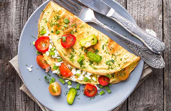 Omelettes al vapor