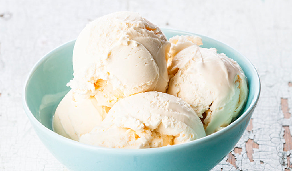 Helado de vainilla veggie
