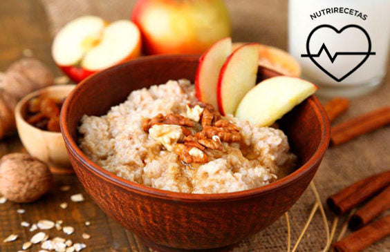 Porridge de avena y manzana