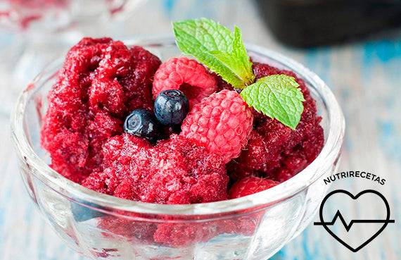 Granizado de berries y menta