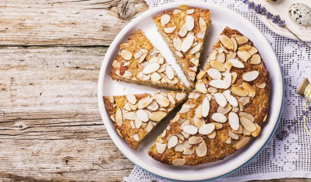 Torta crocante de almendra