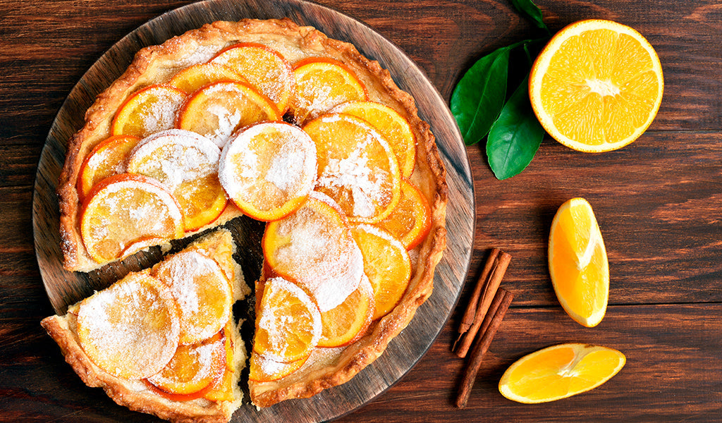 Tarta de naranjas y clementinas
