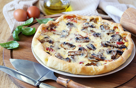 Quiche de champiñón y camarón
