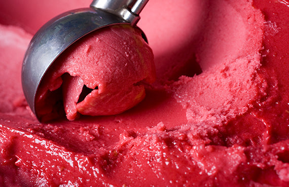 Helado de frambuesas