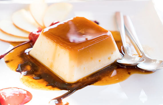 Flan de manzana