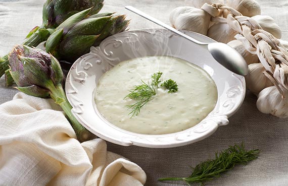 Crema de alcachofas