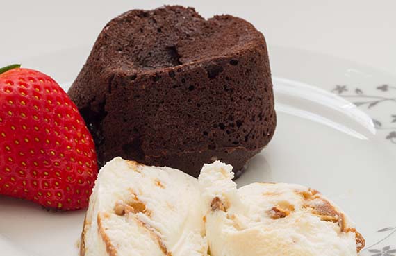 Volcán de chocolate