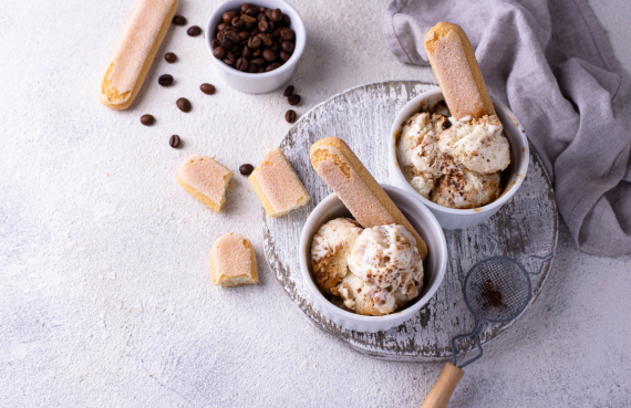 Helado de tiramisú