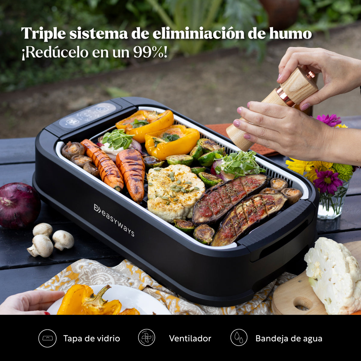 Parrilla Eléctrica Smokeless Grill Master EasyWays