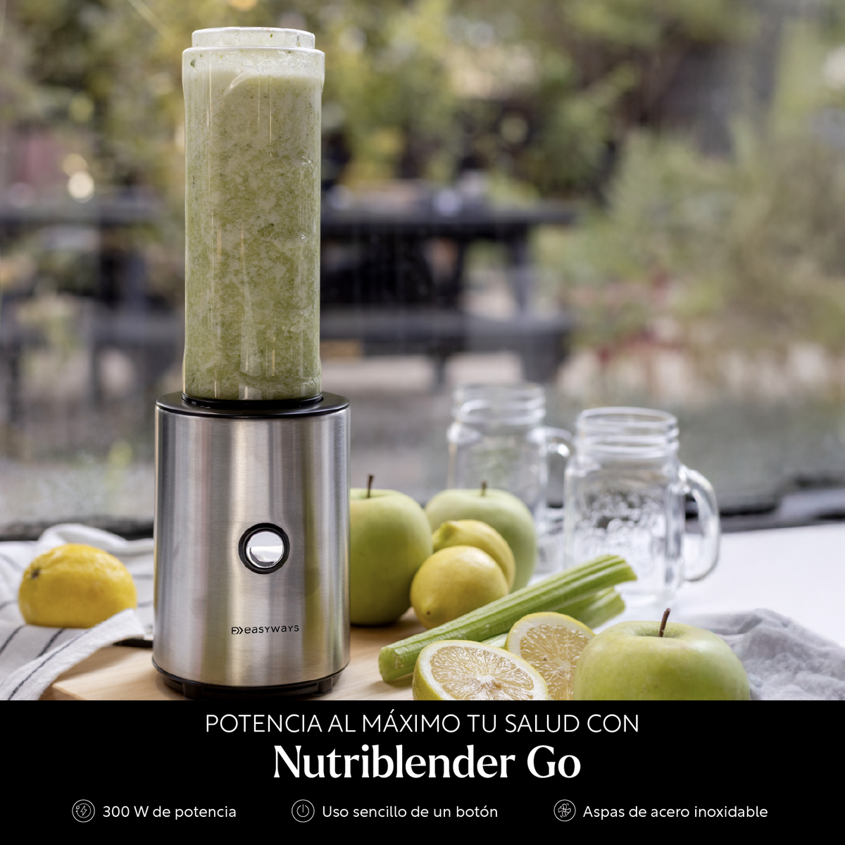 Licuadora Personal NutriBlender Go dos vasos 600 ml EasyWays
